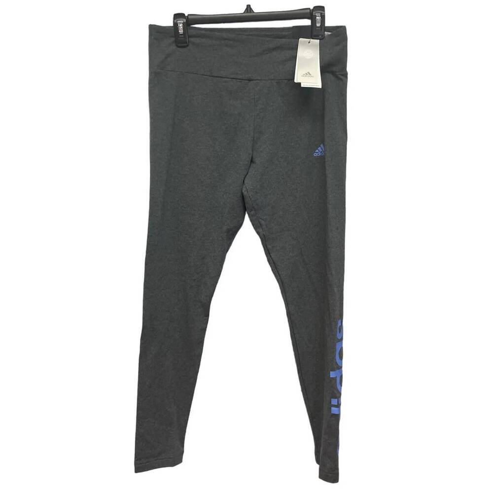 NEW ADIDAS women's full length tight fit athletic leggings in gray